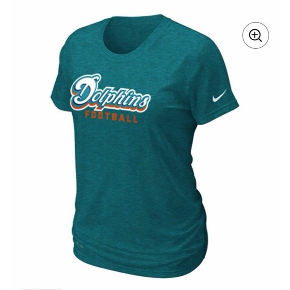 Nike NFL Women’s XS Miami Dolphins Football Performance T-shirt Teal Dri-Fit
